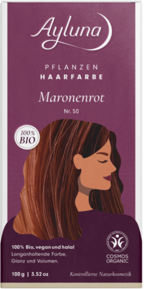 Ayluna Pflanzenhaarfarbe Maronenrot - 100 g