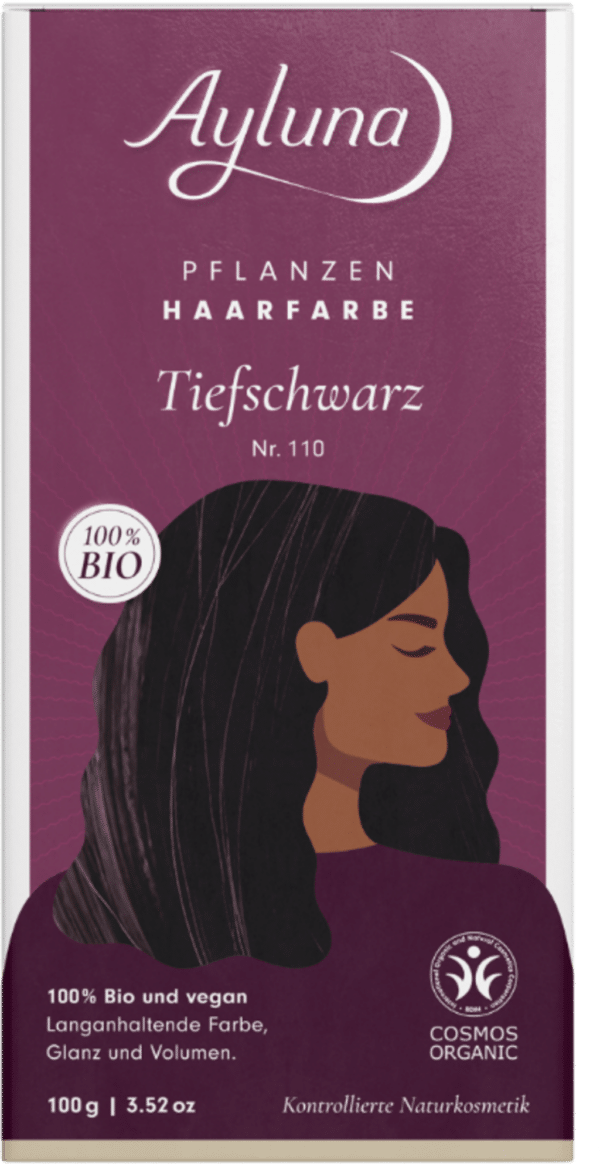 Ayluna Pflanzenhaarfarbe Tiefschwarz - 100 g