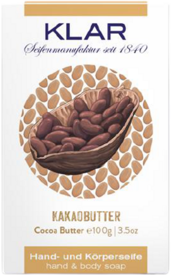 KLAR Hand- & Körperseife Kakaobutter - 100 g