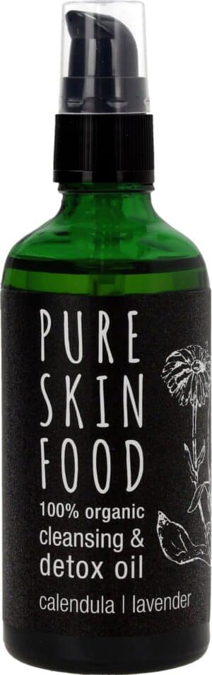 PURE SKIN FOOD Organic Cleansing & Detox Oil Calendula - Lavender - 100 ml