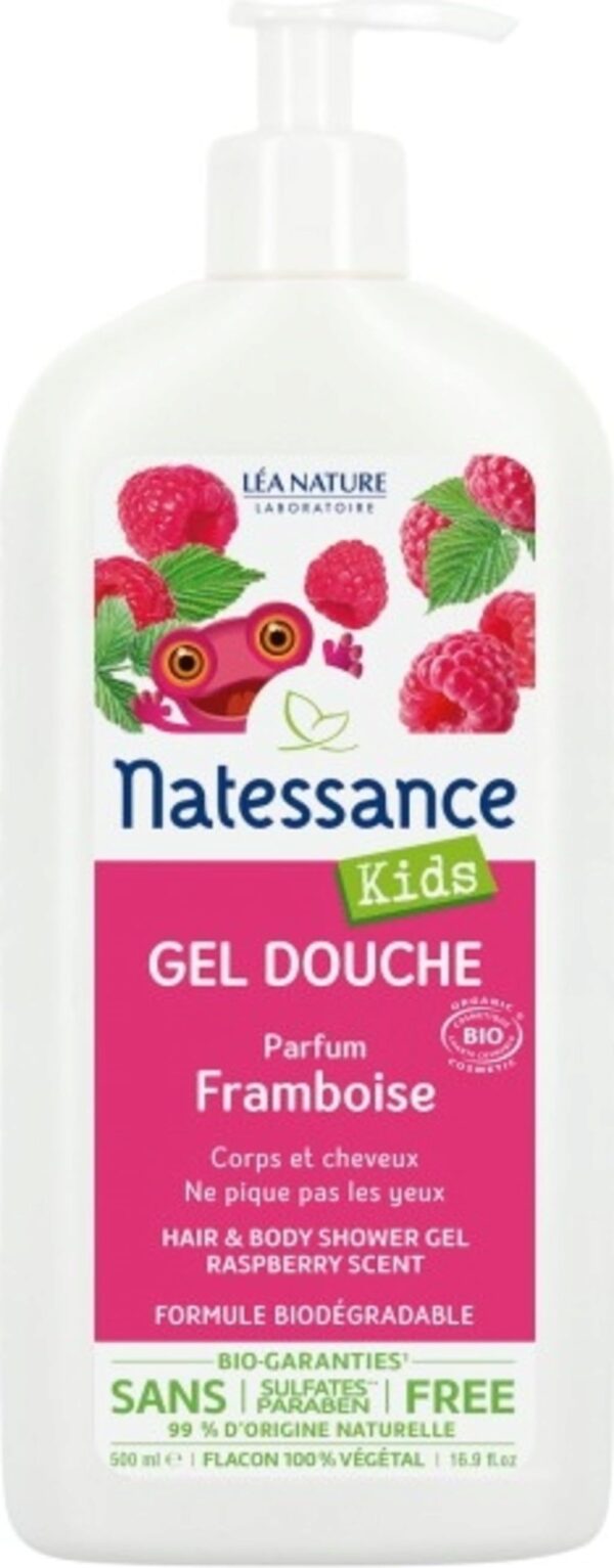 Natessance Kids 2in1 Shampoo & Duschgel Himbeere - 500 ml