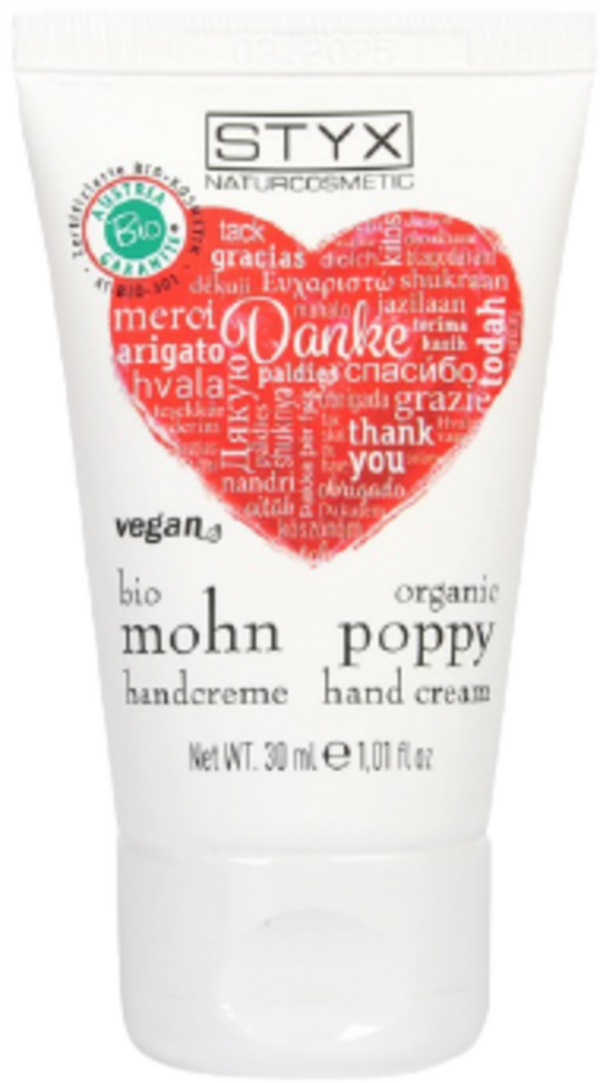 STYX Mohn Handcreme Bio - 30 ml Danke