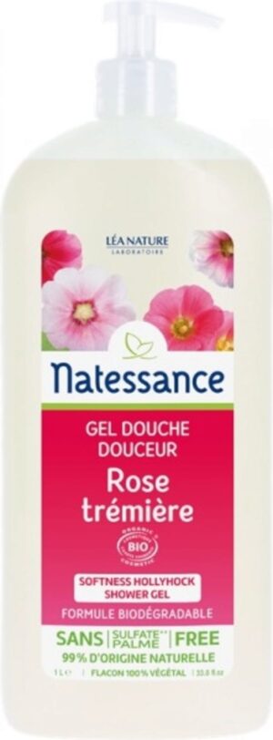 Natessance Duschgel Stockrose - 1 l