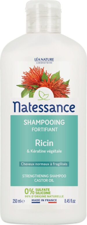 Natessance Stärkendes Shampoo Rizinus & Keratin - 500 ml