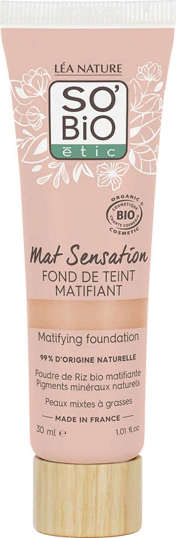 LÉA NATURE SO BiO étic Mat Sensation Mattierende Foundation - 15 Vanille rosé