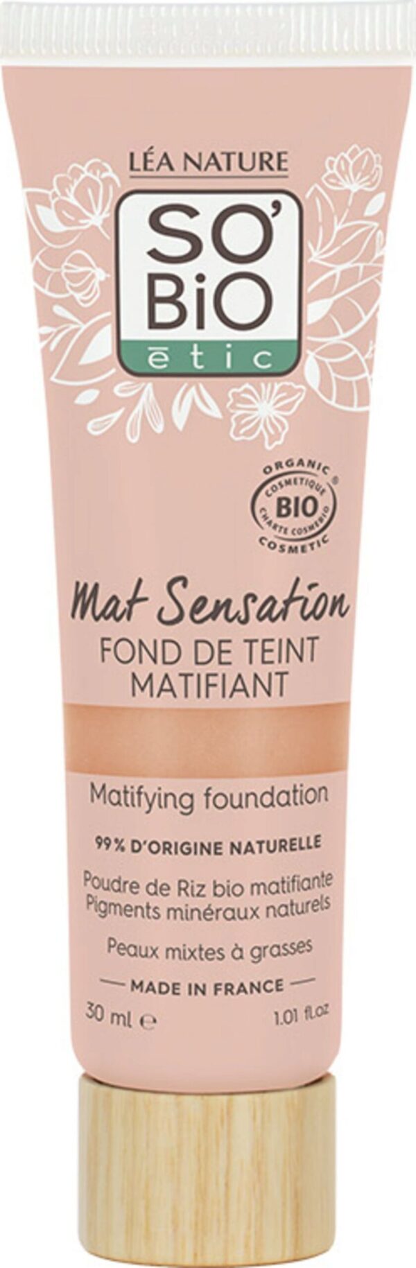 LÉA NATURE SO BiO étic Mat Sensation Mattierende Foundation - 20 Beige rosé