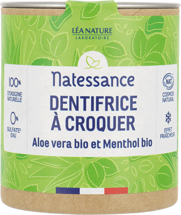 Natessance Zahnputztabletten Aloe Vera & Menthol - 80 Stk