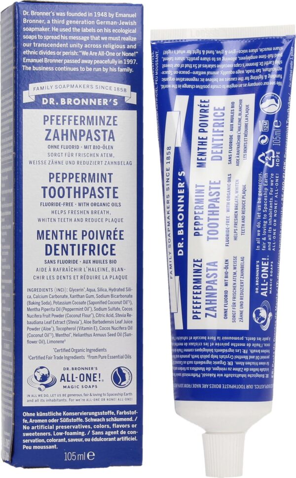 Dr. Bronner's Zahnpasta Pfefferminze - 105 ml