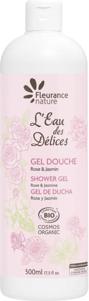 Fleurance nature L'Eau des Délices Shower Gel Rose & Jasmin - 500 ml