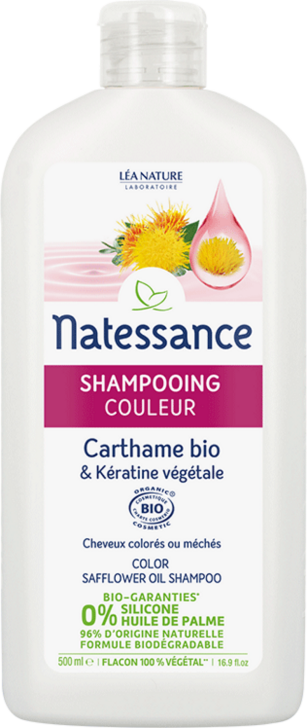 Natessance Color Shampoo Saflor & Keratin - 500 ml