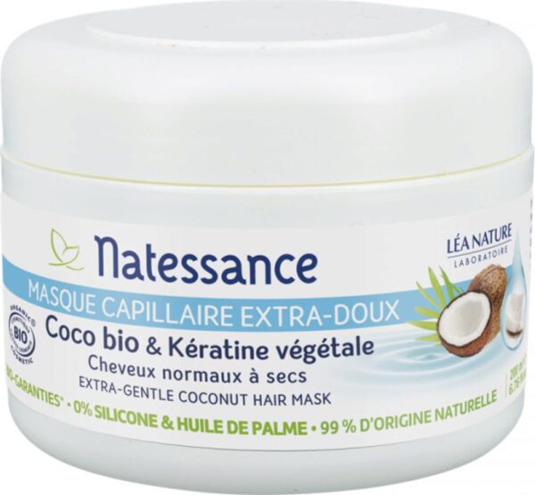 Natessance Sanfte Haarmaske Kokos & Keratin - 200 ml