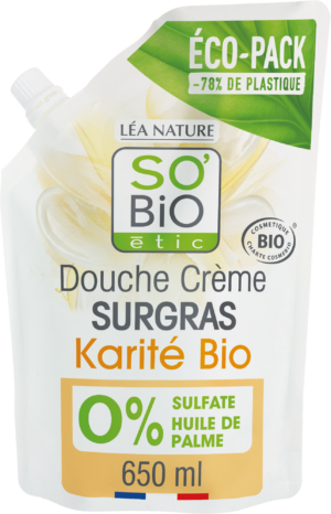 LÉA NATURE SO BiO étic Rückfettende Duschcreme Shea - 650 ml Nachfüller