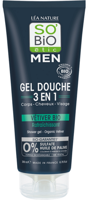 LÉA NATURE SO BiO étic MEN 3in1 Duschgel Vetiver - 200 ml