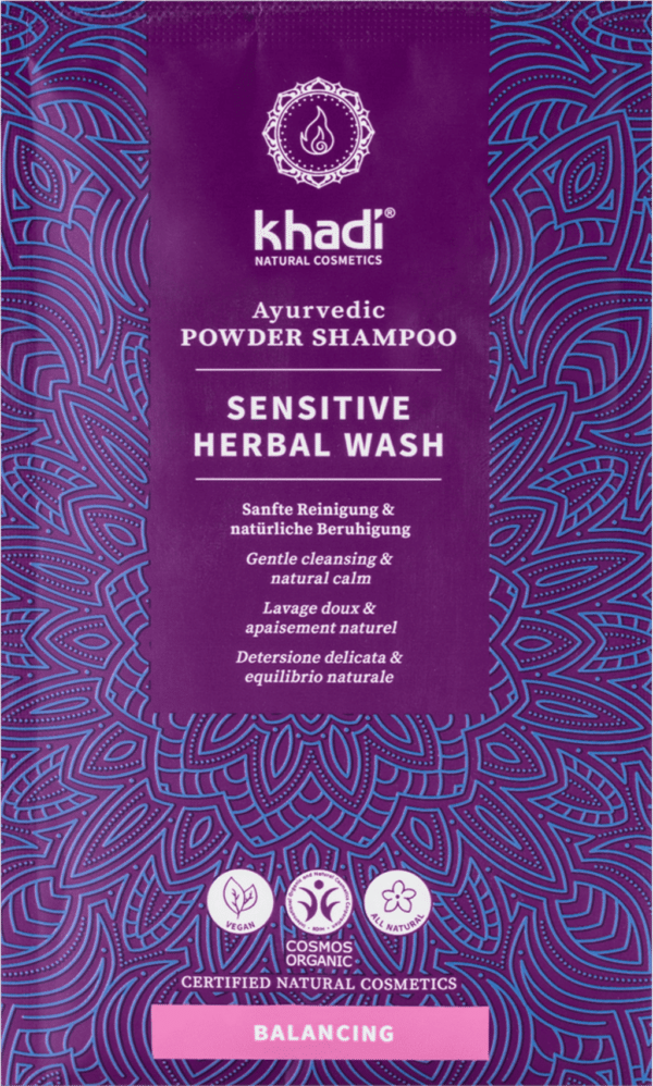 Khadi® Ayurvedic Powder Shampoo Sensitive Herbal Wash - 50 g