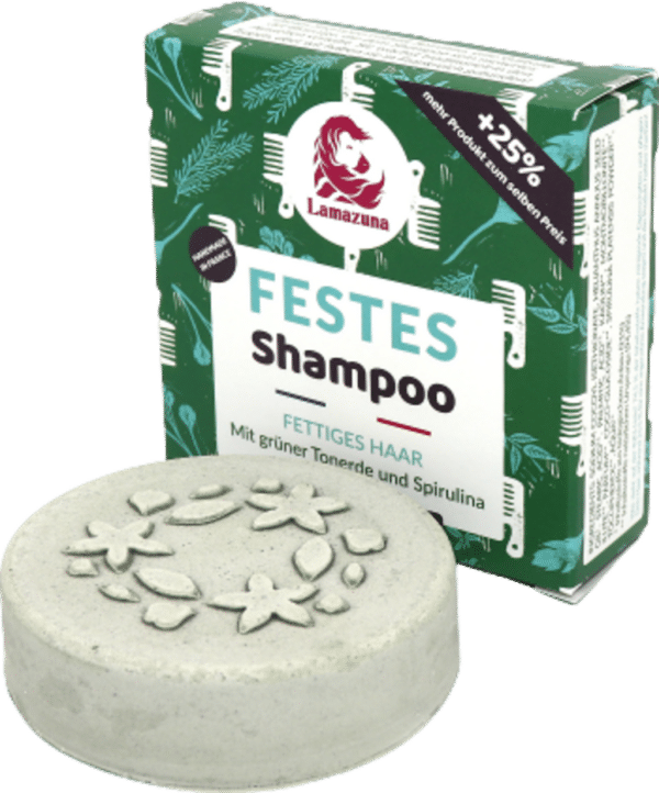 Lamazuna Festes Shampoo Grüne Tonerde & Spirulina - 70 g