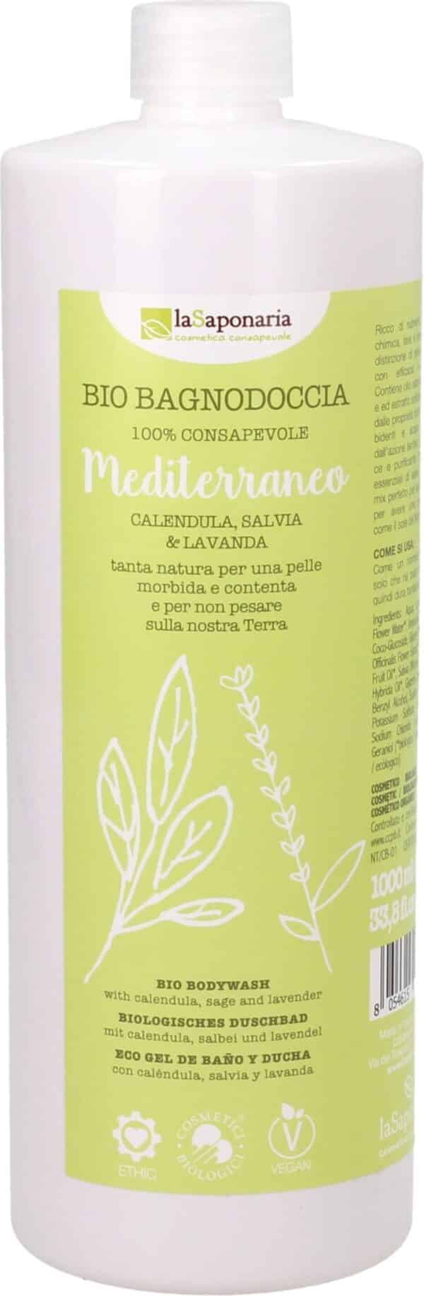 La Saponaria Bio-Duschgel Mediterran - 1 l