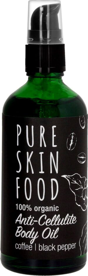 PURE SKIN FOOD Organic Anti-Cellulite Body Oil Coffee - Black Pepper - 100 ml