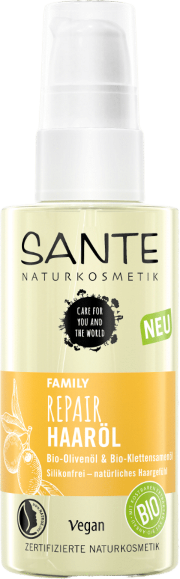 SANTE Family Repair Haaröl Bio-Olivenöl & Bio-Klettensamenöl - 75 ml