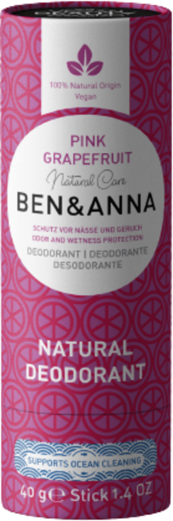 BEN & ANNA Natural Deo Papertube - Pink Grapefruit