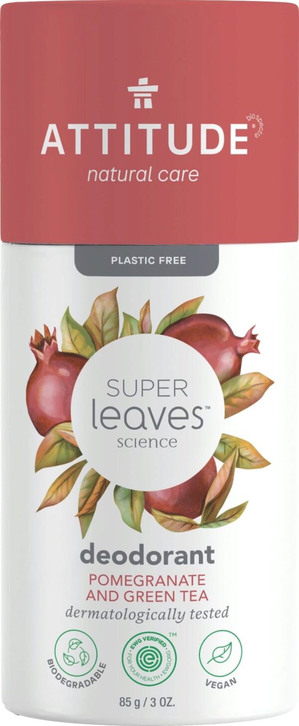 ATTITUDE Super Leaves Deodorant Pomegranate & Green Tea - 85 g