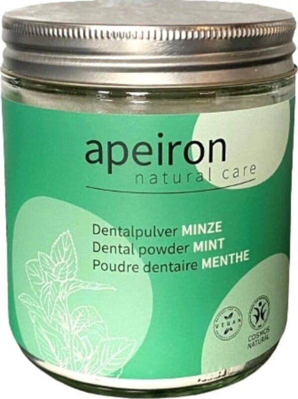 Apeiron Auromère Dentalpulver Minze - 200 g Nachfüllglas