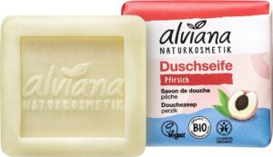 alviana Naturkosmetik Feste Duschseife Pfirsich - 100 g