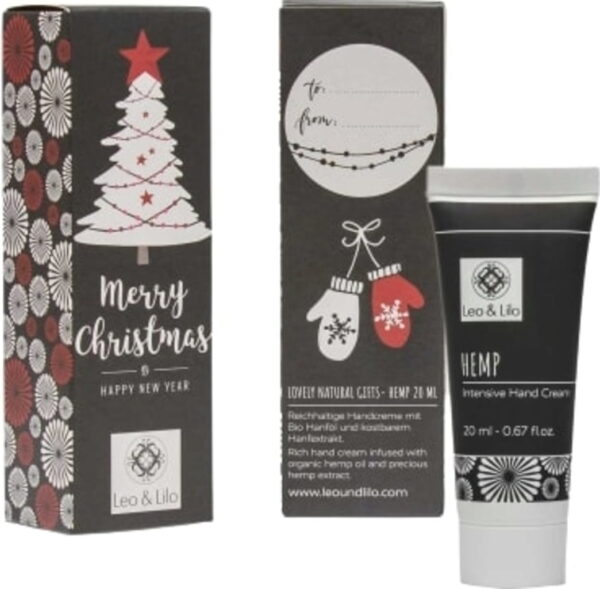 Leo & Lilo Kleiner Gruß Merry Christmas mit Handcreme - Hemp