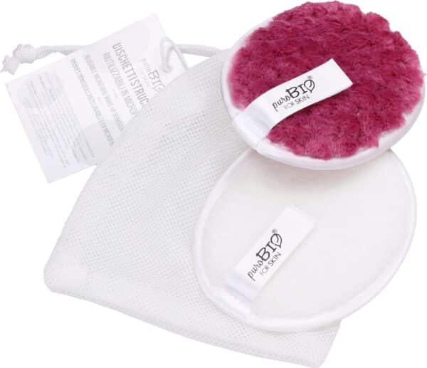 puroBIO cosmetics Reusable Microfibre Make-up Remover Pads - 2 Stk