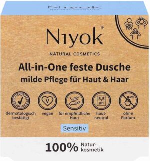 Niyok All-in-One feste Dusche Sensitiv - 80 g