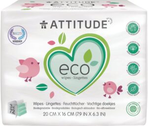 ATTITUDE Baby Feuchttücher Sparpack - 216 Stück