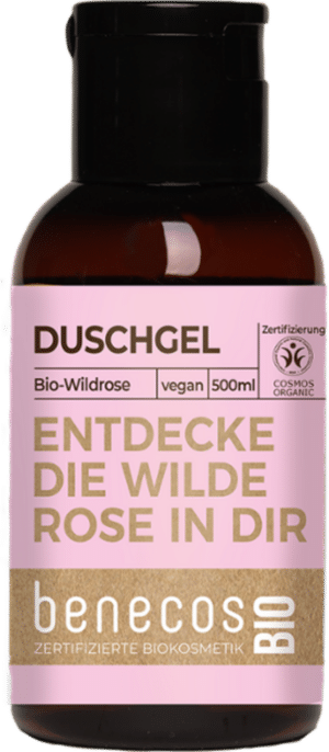 benecosBIO Duschgel "Entdecke die wilde Rose in dir" - 50 ml