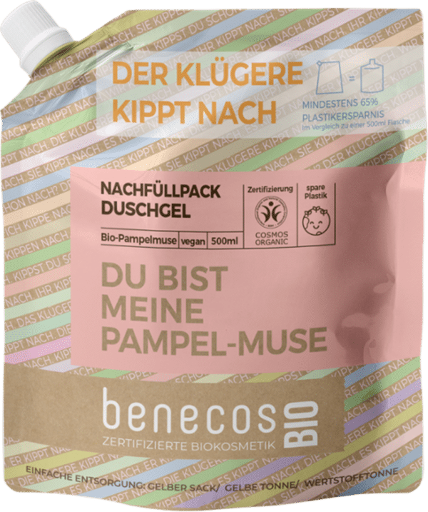 benecosBIO Duschgel "Du bist meine Pampel-Muse" - Nachfüller 500 ml