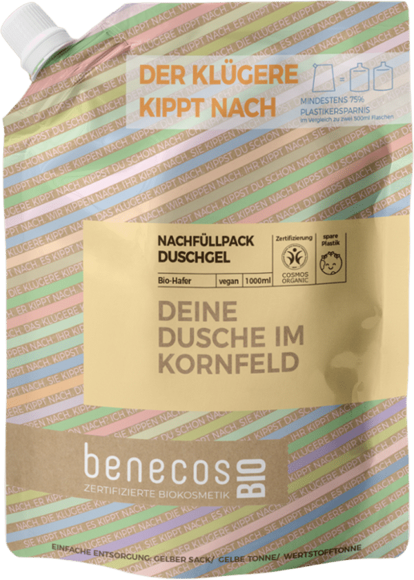 benecosBIO Duschgel "Deine Dusche im Kornfeld" - Nachfüller 1L