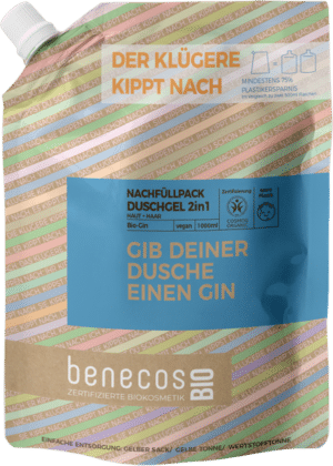 benecosBIO 2in1 Duschgel "Gib deiner Dusche einen Gin" - Nachfüller 1L