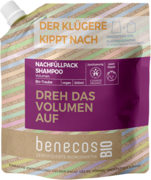 benecosBIO Volumen Shampoo "Dreh das Volumen auf" - Nachfüller 500 ml