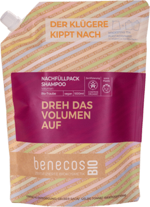 benecosBIO Volumen Shampoo "Dreh das Volumen auf" - Nachfüller 1L