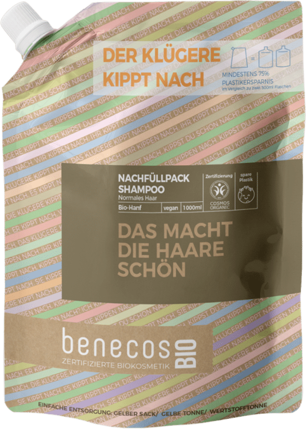 benecosBIO Shampoo "Das macht die Haare schön" - Nachfüller 1L