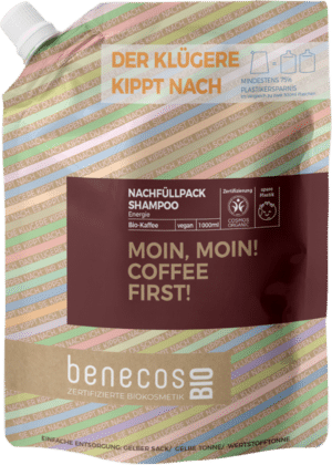 benecosBIO Energie Shampoo "Moin Moin! Coffee First!" - Nachfüller 1L