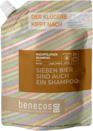 benecosBIO Unisex Shampoo "Sieben Bier sind auch ein Shampoo" - Nachfüller 1 l