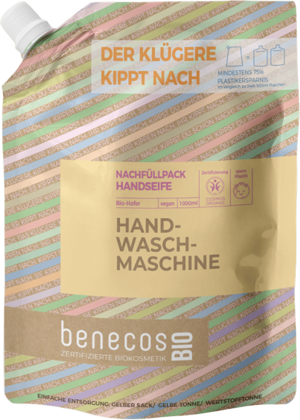 benecosBIO Handseife "Handwaschmaschine" - Nachfüller 1L