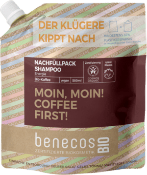 benecosBIO Energie Shampoo "Moin Moin! Coffee First!" - Nachfüller 500 ml