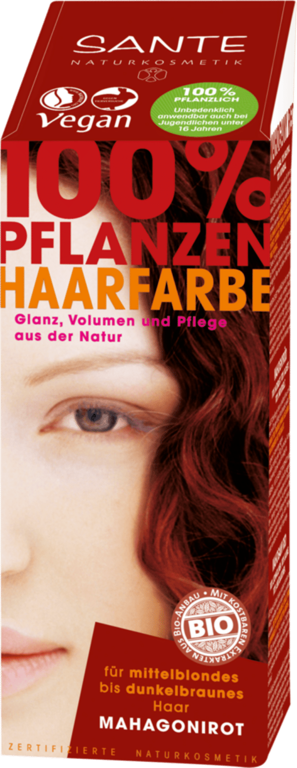 SANTE Pflanzen-Haarfarbe Mahagonirot - 100 g