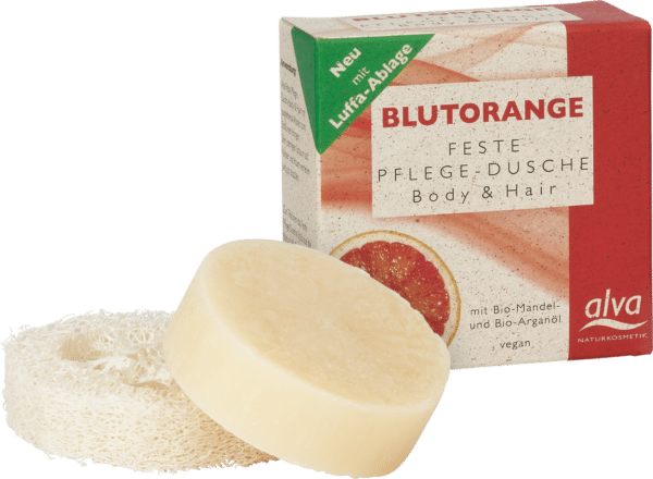 Alva Blutorange Feste Pflegedusche Body & Hair - 60 g