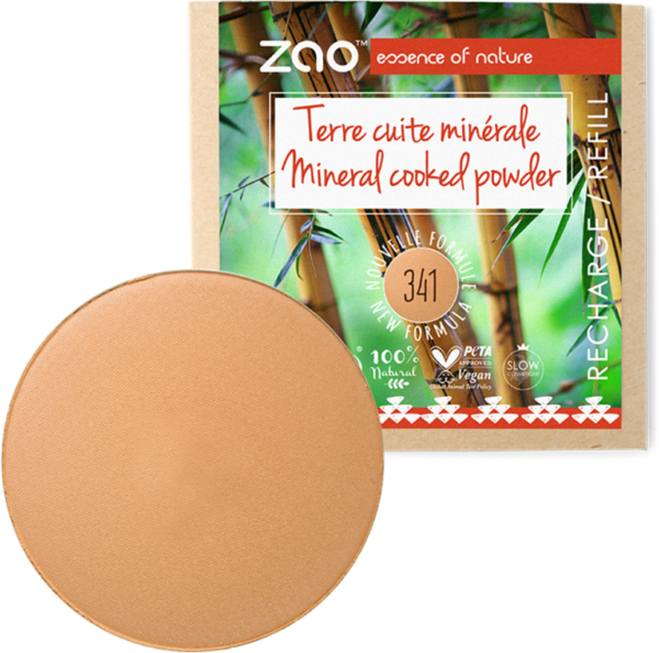 ZAO Refill Mineral Cooked Powder - 341 Copper Beige