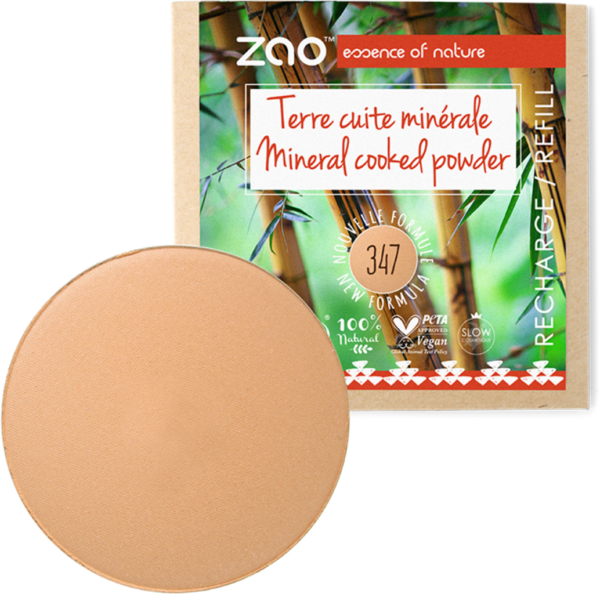 ZAO Refill Mineral Cooked Powder - 347 Apricot Beige