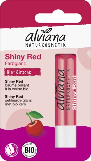 alviana Naturkosmetik Lippenpflegestift Shiny Red - 4