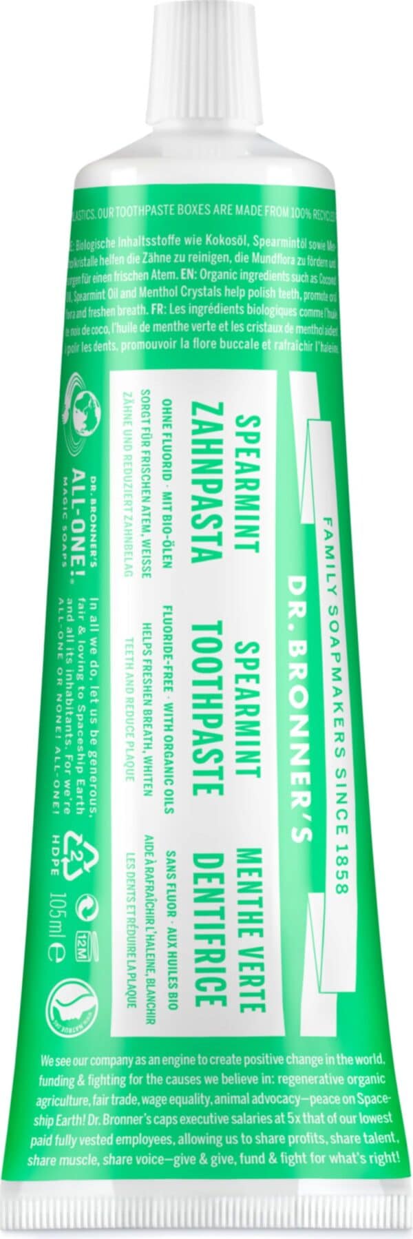 Dr. Bronner's Zahnpasta Spearmint - 105 ml