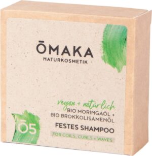 ŌMAKA Naturkosmetik Ō5 Festes Shampoo Bio-Moringaöl + Bio-Brokkolisamenöl - 55 g