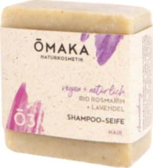 ŌMAKA Naturkosmetik Ō3 Shampoo-Seife Bio-Rosmarin + Lavendel - 100 g