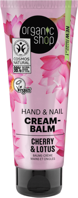 Organic Shop Hand & Nail Cream-Balm Cherry & Lotus - 75 ml